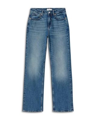 Ida High Rise Straight Jeans in Mid Indigo