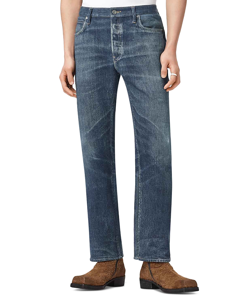 Allsaints Bead Straight Fit Jeans in Illusion Indigo