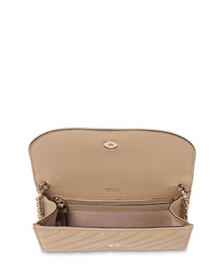 Avenue Curve Leather Wallet on Chain