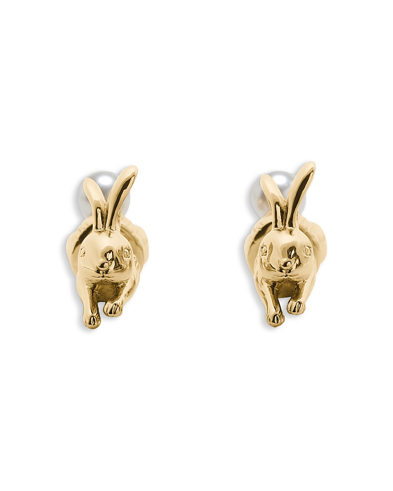 kate spade new york Secret Garden Imitation Pearl Bunny Front to Back Earrings