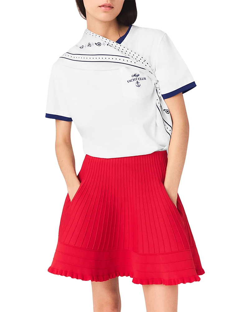 Maje Compact Knit Short Skirt