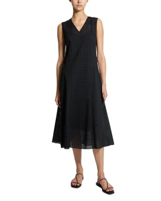 Eyelet Embroidered Midi Dress