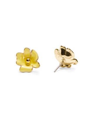 Golden Bloom Flower Stud Earrings 