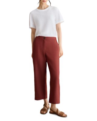 Lillie Cropped Linen Trousers 