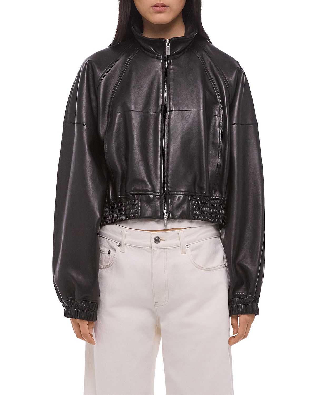 Helmut Lang Bond Leather Bomber Jacket