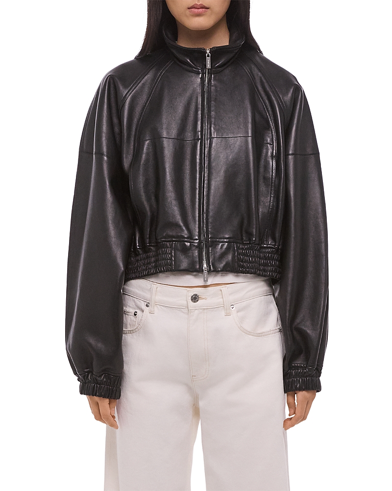Helmut Lang Bond Leather Bomber Jacket