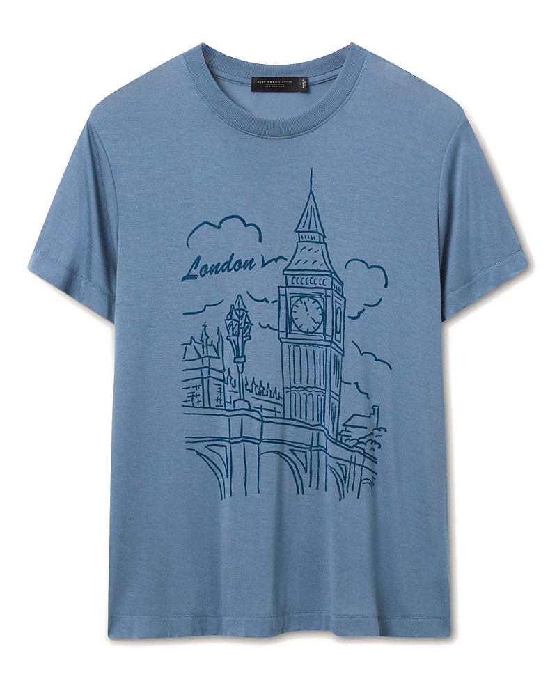 Junk Food Clothing Women's London Big Ben Vintage Tissue Tee