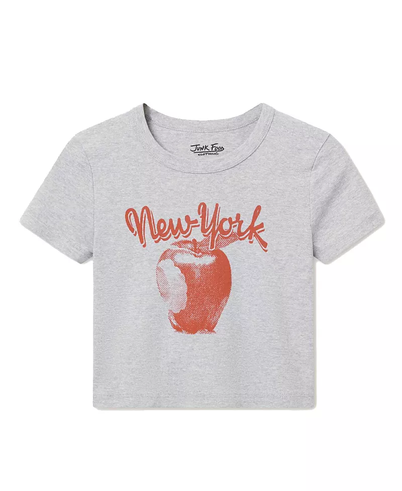 Junk Food Clothing Women's New York The Big Apple Baby Tee