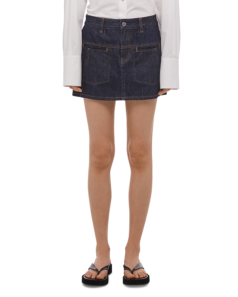 Helmut Lang Denim Mini Skirt In Blue