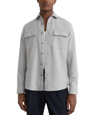 Regular Fit Grey Pocket Shirt
