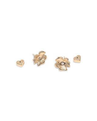 Pav&eacute; Flower Stud Earrings 