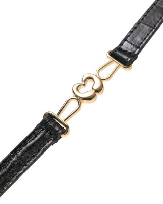 Women's Croc Embossed Leather Belt