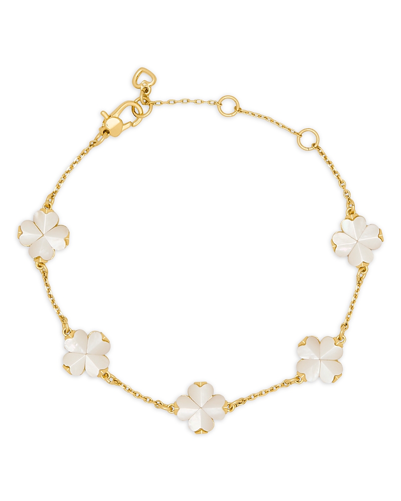 Kate Spade New York Spade Flower Mother Of Pearl Clover Scatter Bracelet In Multi
