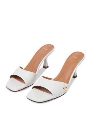 Women's Leather Heeled Mules
