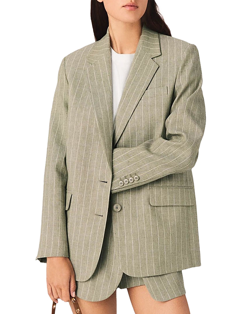 Maje Pinstriped Suit Jacket