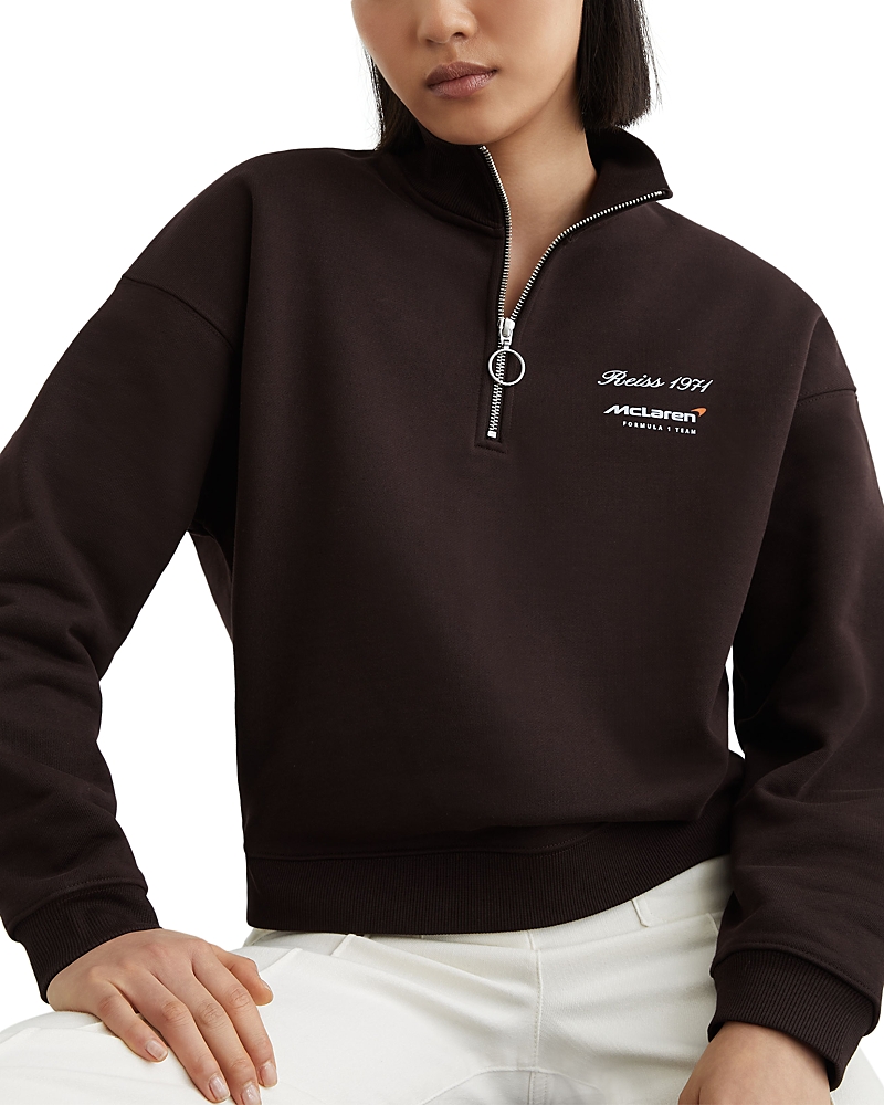 Reiss Sakura Long Sleeved McLaren Half Zip Sweatshirt