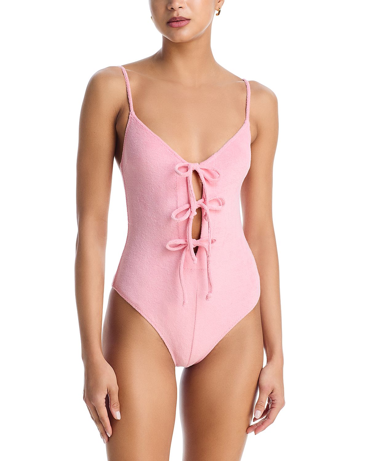 Lisa Marie Fernandez Maillot Tie Front Swimsuit