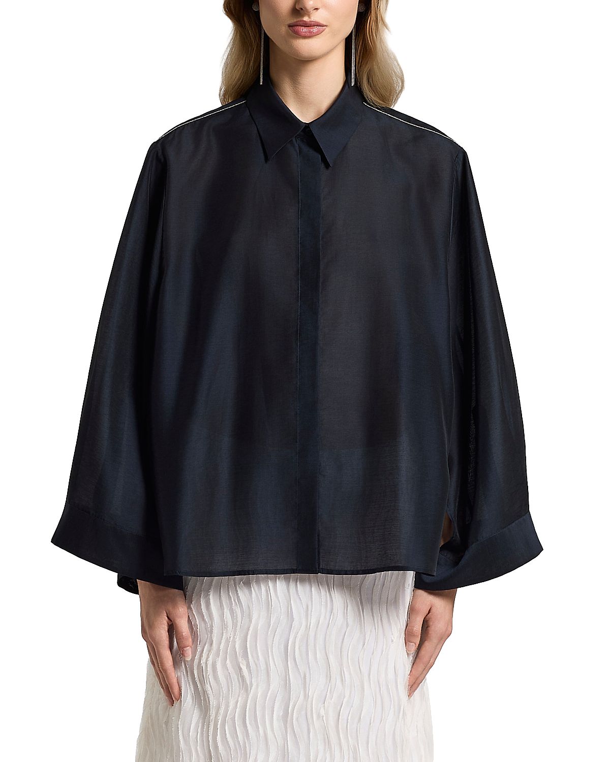 Peserico Leaf Collar Shirt