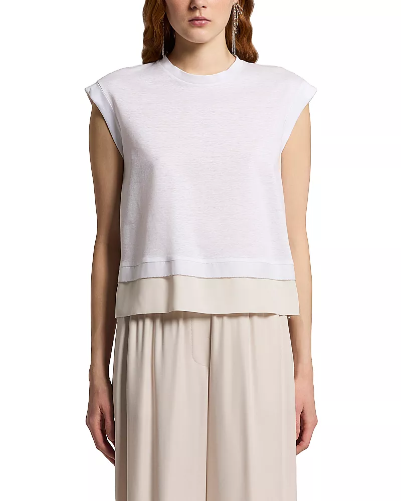 Peserico Layered Look Crewneck Tee