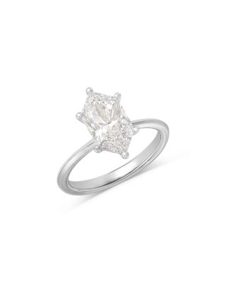 Luxe Collection Certified Lab Grown Diamond Duchess Marquis Solitaire Engagement Ring in 18K White Gold, 2.0 tcw