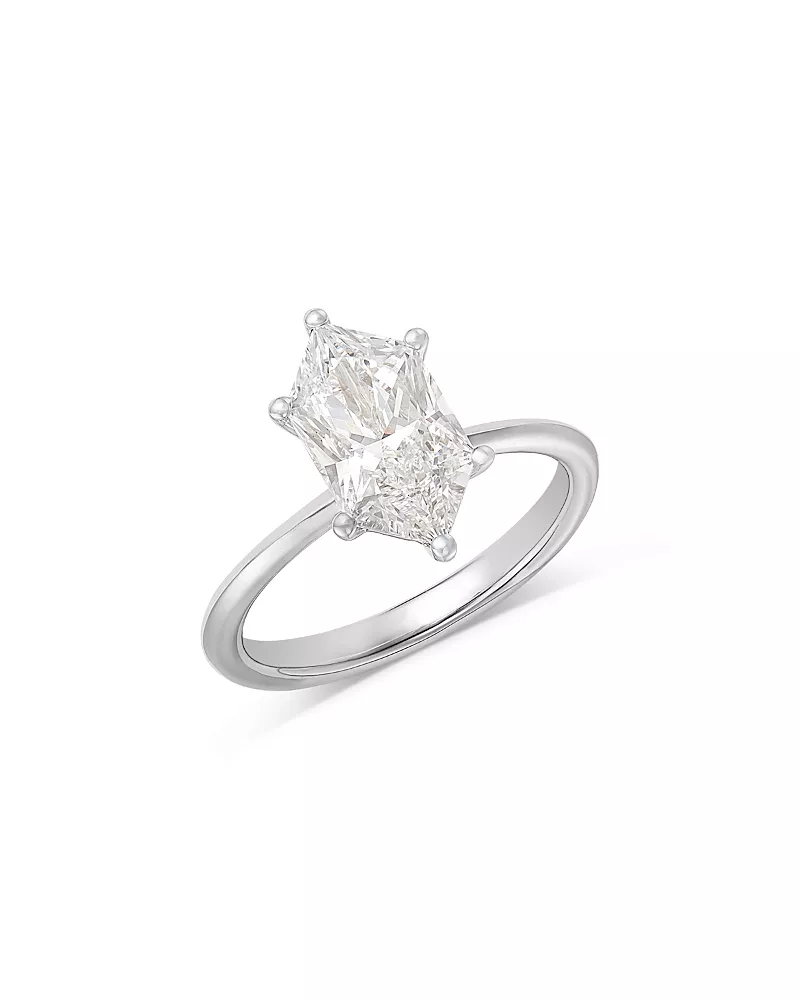 Bloomingdale's Fine Collection Luxe Collection Certified Lab Grown Diamond Duchess Marquis Solitaire Engagement Ring in 18K White Gold, 2.0 tcw