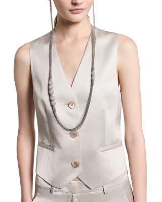Satin V-Neck Vest
