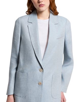 Single Breasted Linen Gabardine Blazer