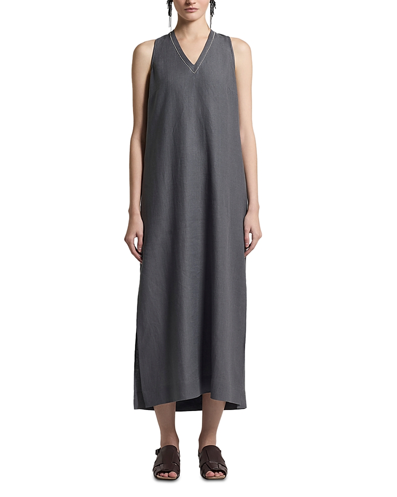 Peserico Sleeveless V Neck Long Dress