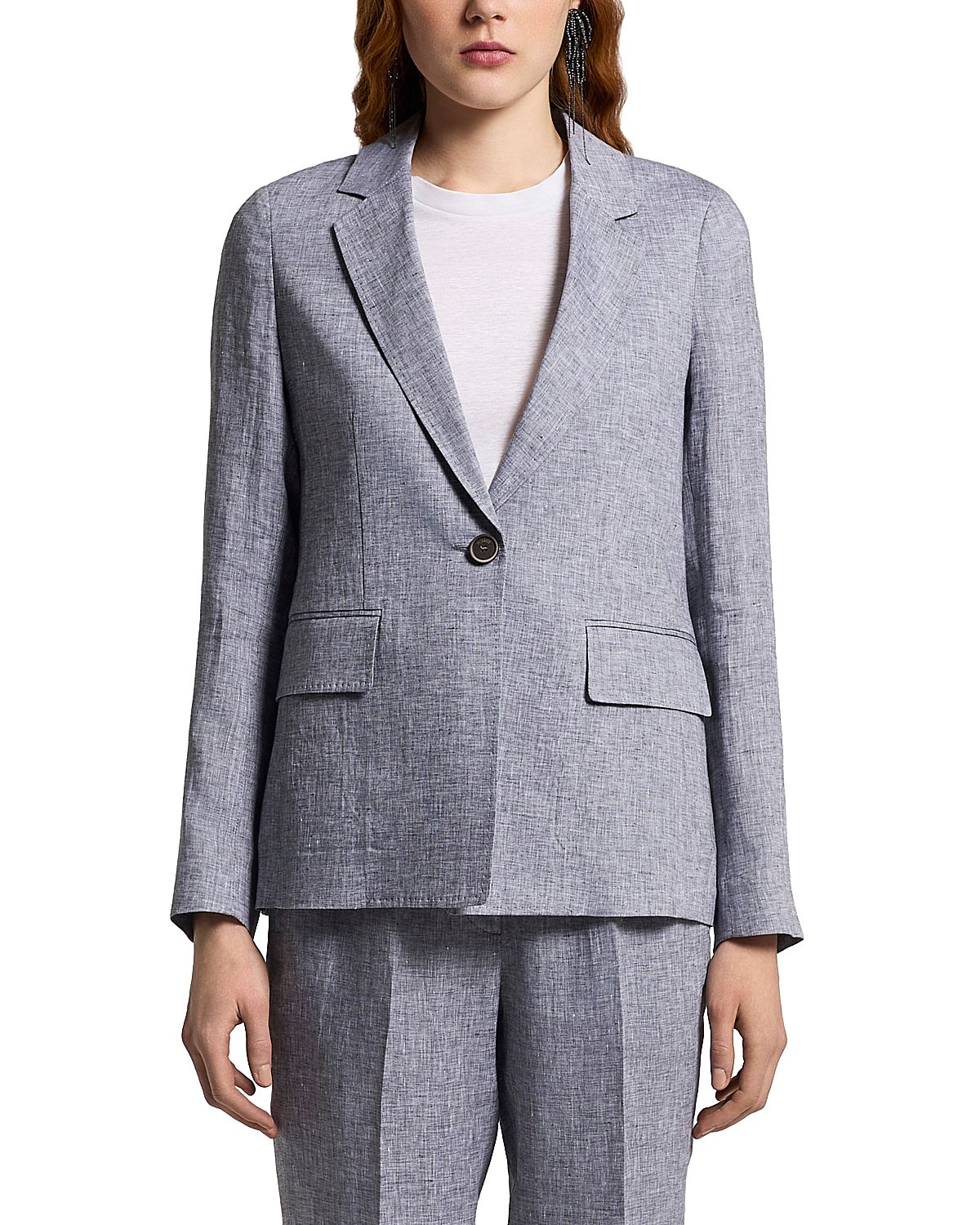 Peserico Single Breasted Linen Blazer