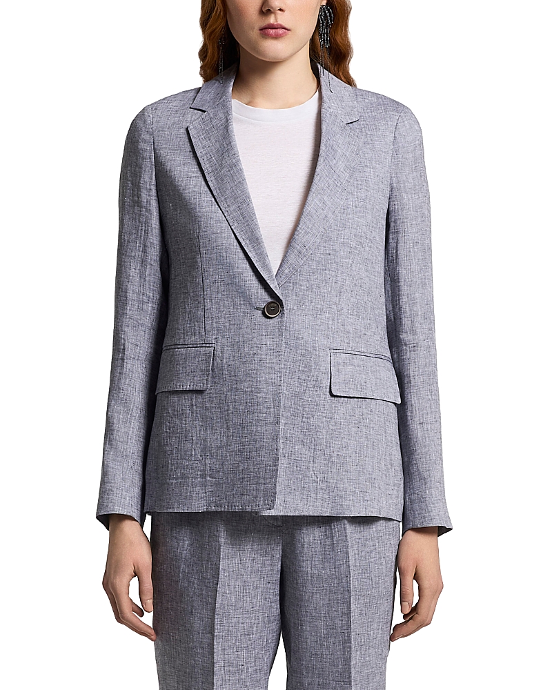 Peserico Single Breasted Linen Blazer