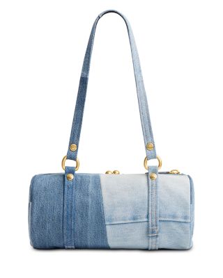 Medium Denim Barrel Bag