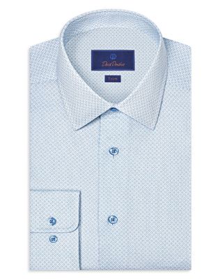 Trim Fit Geometric Print Dress Shirt