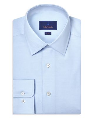 Trim Fit Stretch Twill Solid Dress Shirt