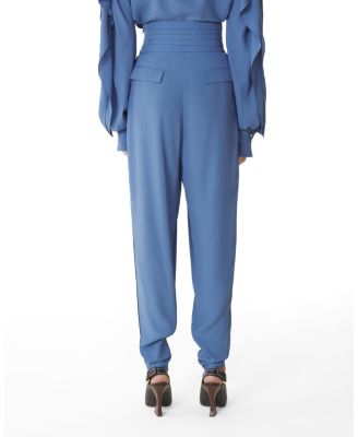  Draped Pants In Crepe De Chine