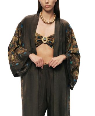  Printed Long Kimono