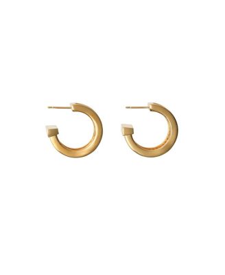 Check Print Hoop Earrings