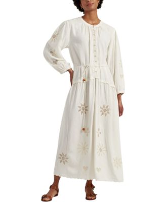  Women's Sienna Linen-Blend Broderie Dress