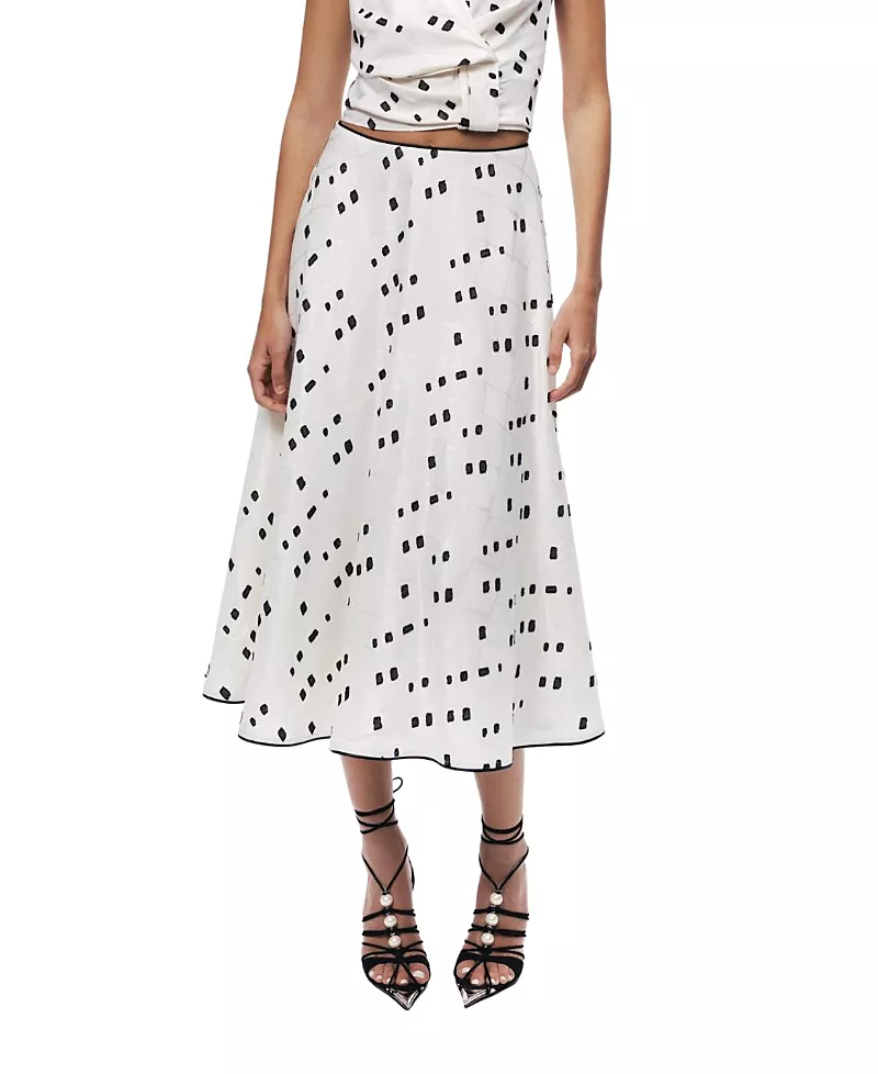 Nocturne Printed Midi Skirt