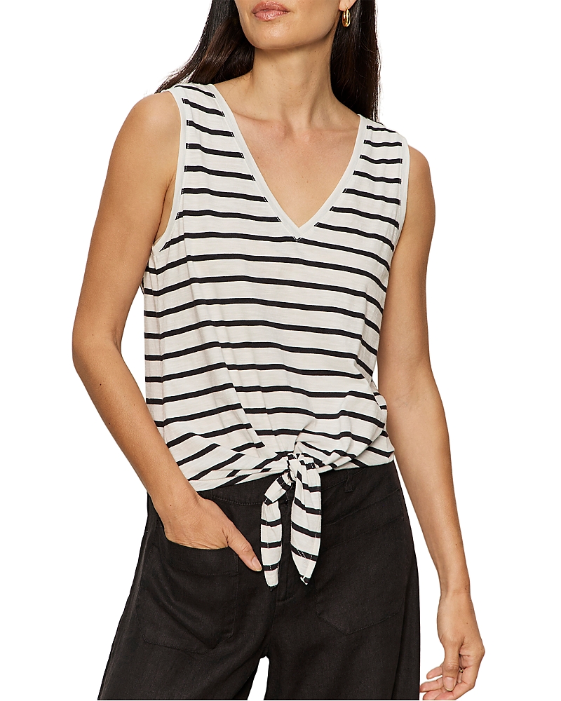 Sanctuary Floral V Neck Tie Front Tank