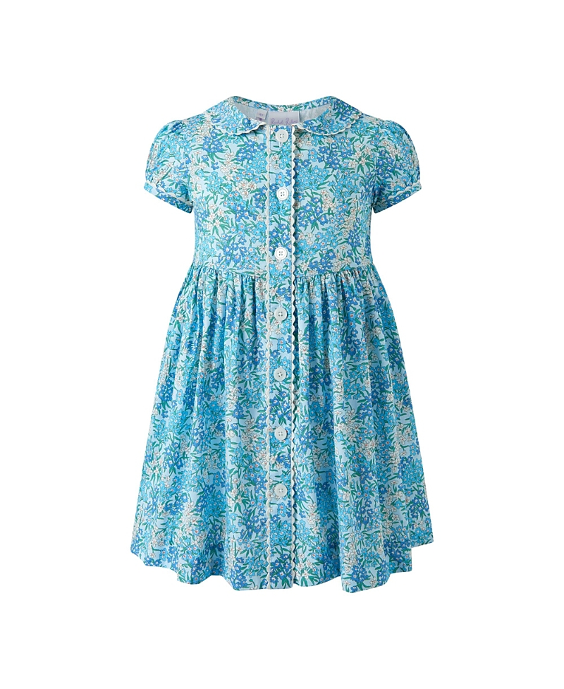 Rachel Riley Girls' Floral Button-front Dress - Little Kid, Big Kid