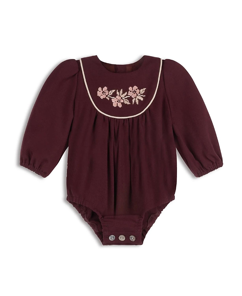 Ely's & Co. Girls' Stitch Embroidered Wool Collection Romper - Baby, Little Kid