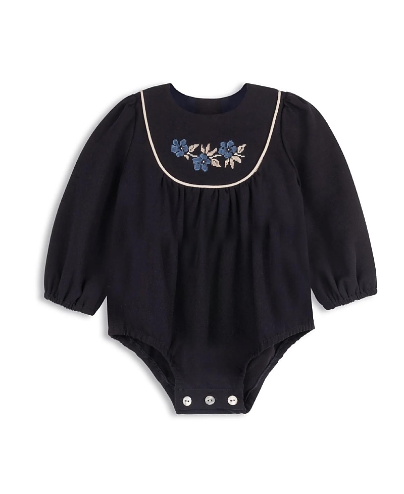 Ely's & Co. Girls' Stitch Embroidered Wool Collection Romper - Baby, Little Kid