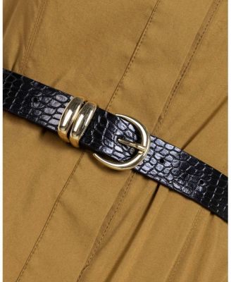  Strapless Double Belted Midi Dress