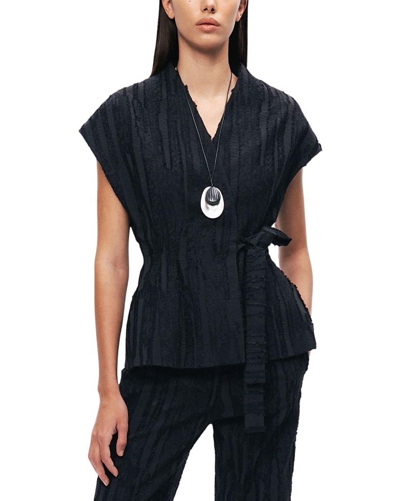 Nocturne Textured Belted Vest