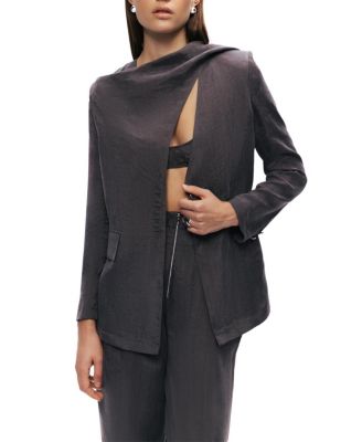  Asymmetrical Draped Tailored Jacket