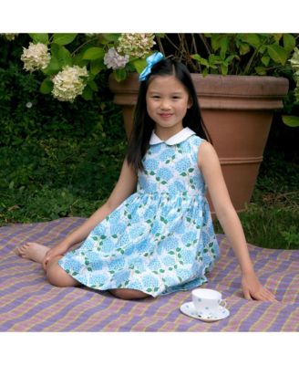  Girls' Hydrangea Peter Pan Collar Dress - Little Kid, Big Kid