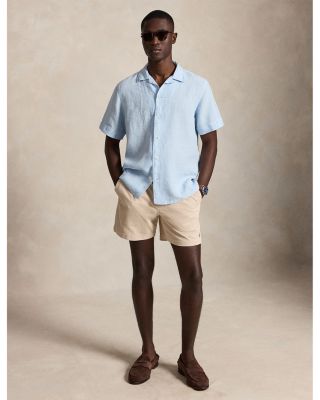 Classic Fit Short-Sleeve Linen Camp Shirt