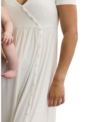  The Softest Rib Side Seam Nursing Maxi Dress