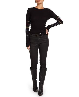  Mckinley Crystal Evil Eye Stripe Top