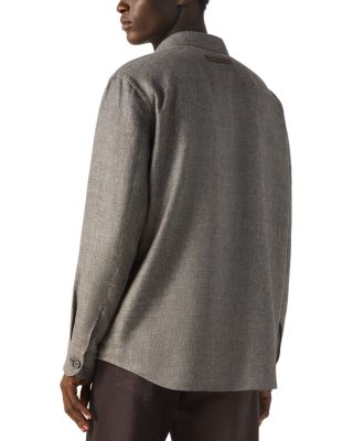 Cashmere, Linen, and Silk Overshirt